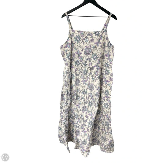 Dress Casual Maxi By Lane Bryant In Purple & White, Size: 2x