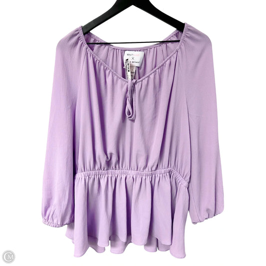 Top Long Sleeve By Lane Bryant In Purple, Size: 1x