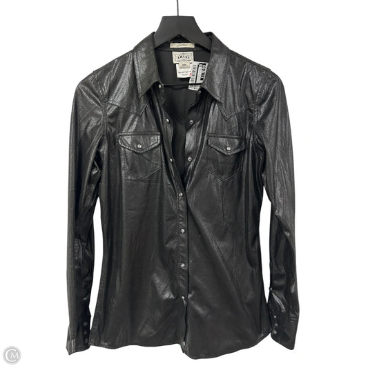 Blouse Long Sleeve By Ariat In Black, Size: M