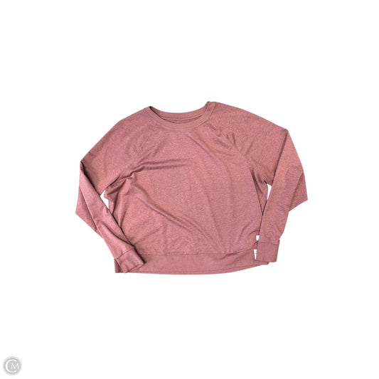 Athletic Top Long Sleeve Crewneck By Vuori In Copper, Size: L