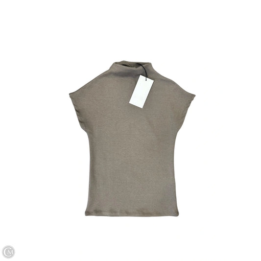 Top Short Sleeve By Zara In Taupe, Size: M
