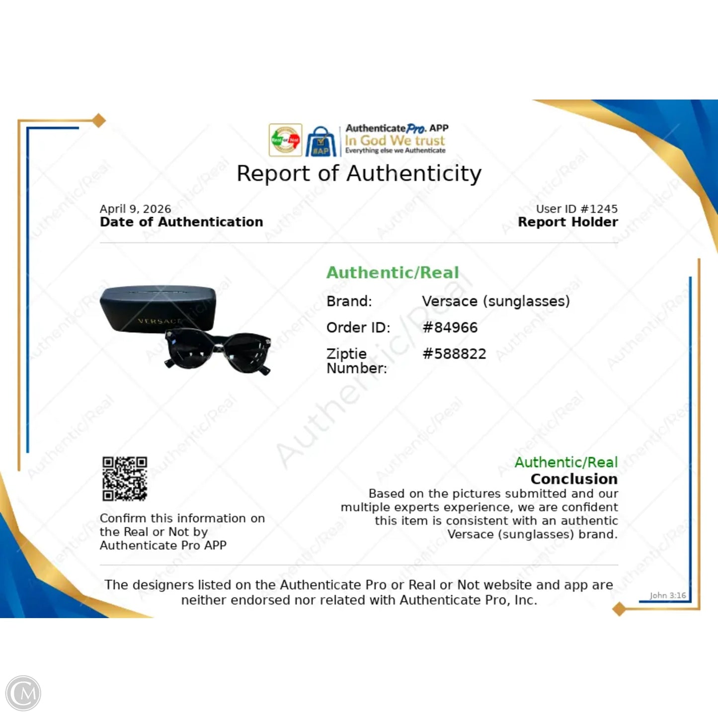 Sunglasses Luxury Designer By Versace