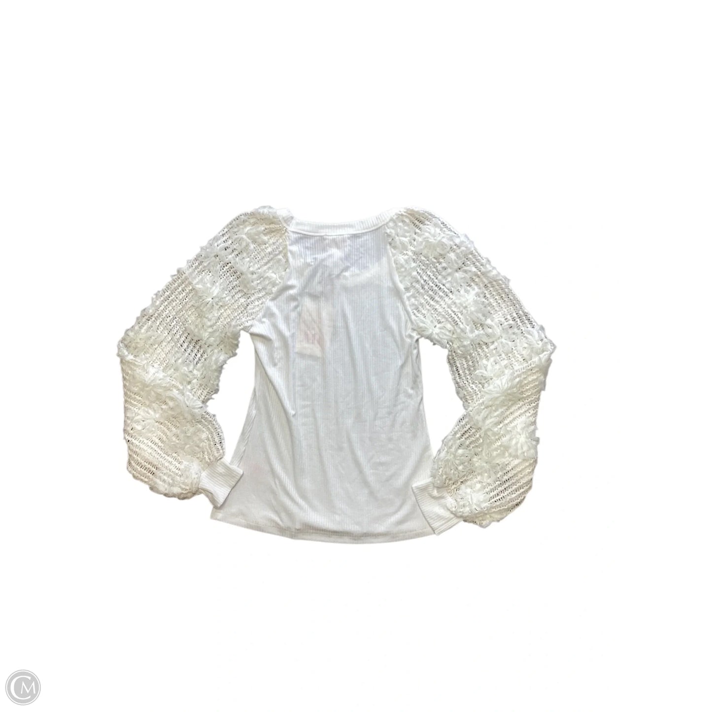 Top Long Sleeve By Cmc In White, Size: S