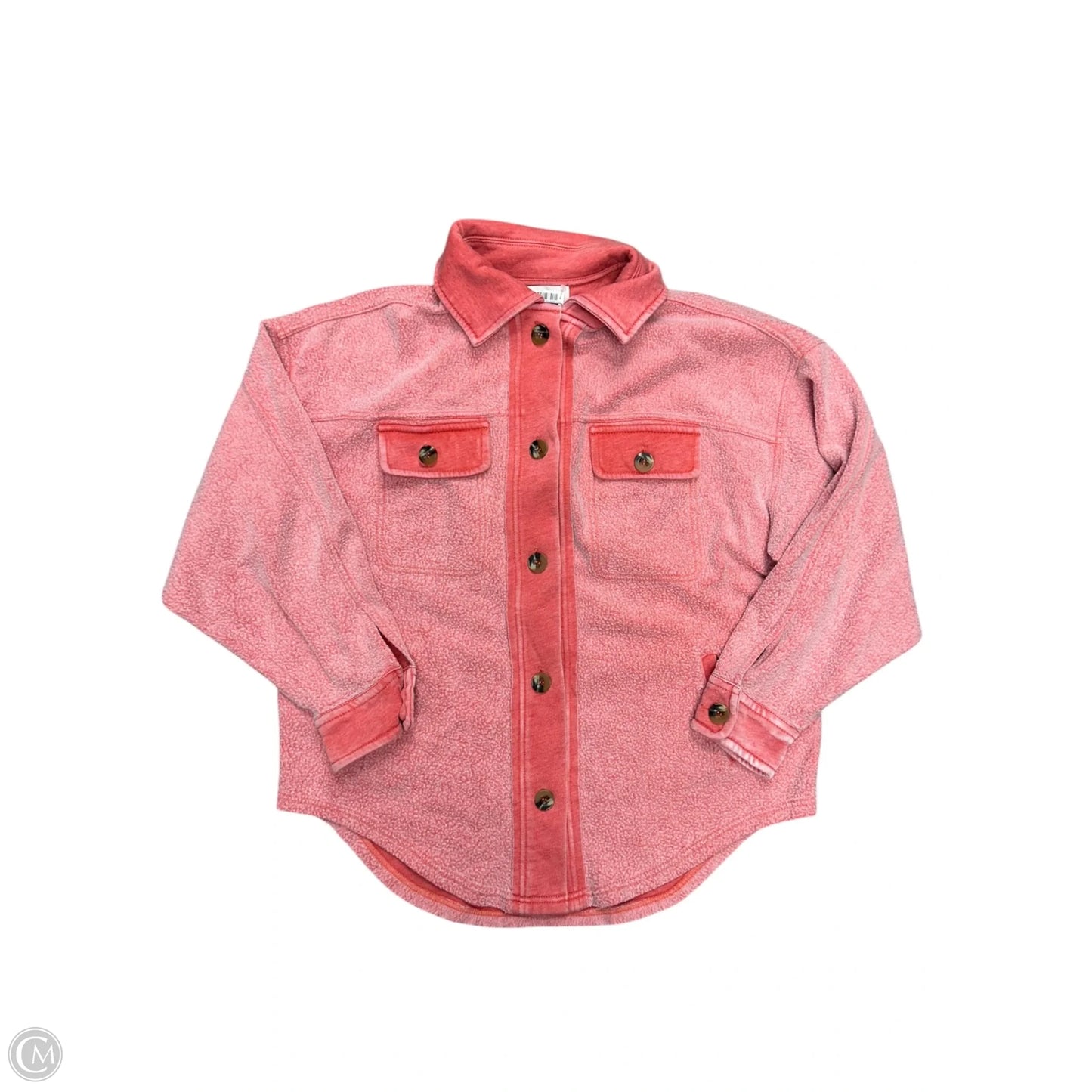 Jacket Shirt By Bke In Pink, Size: Xs