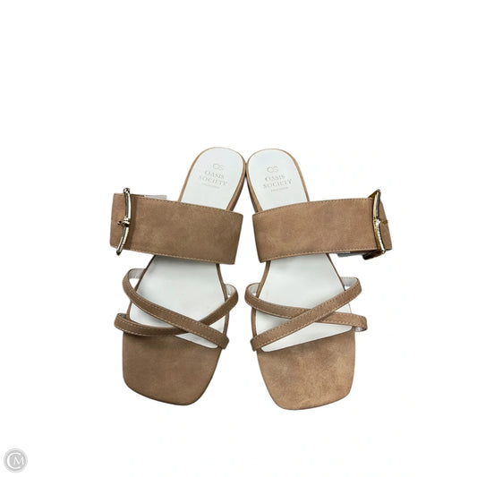 Sandals Flats By Oasis Society In Tan, Size: 9