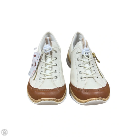 Shoes Sneakers By Riekers In Brown & White, Size: 7.5