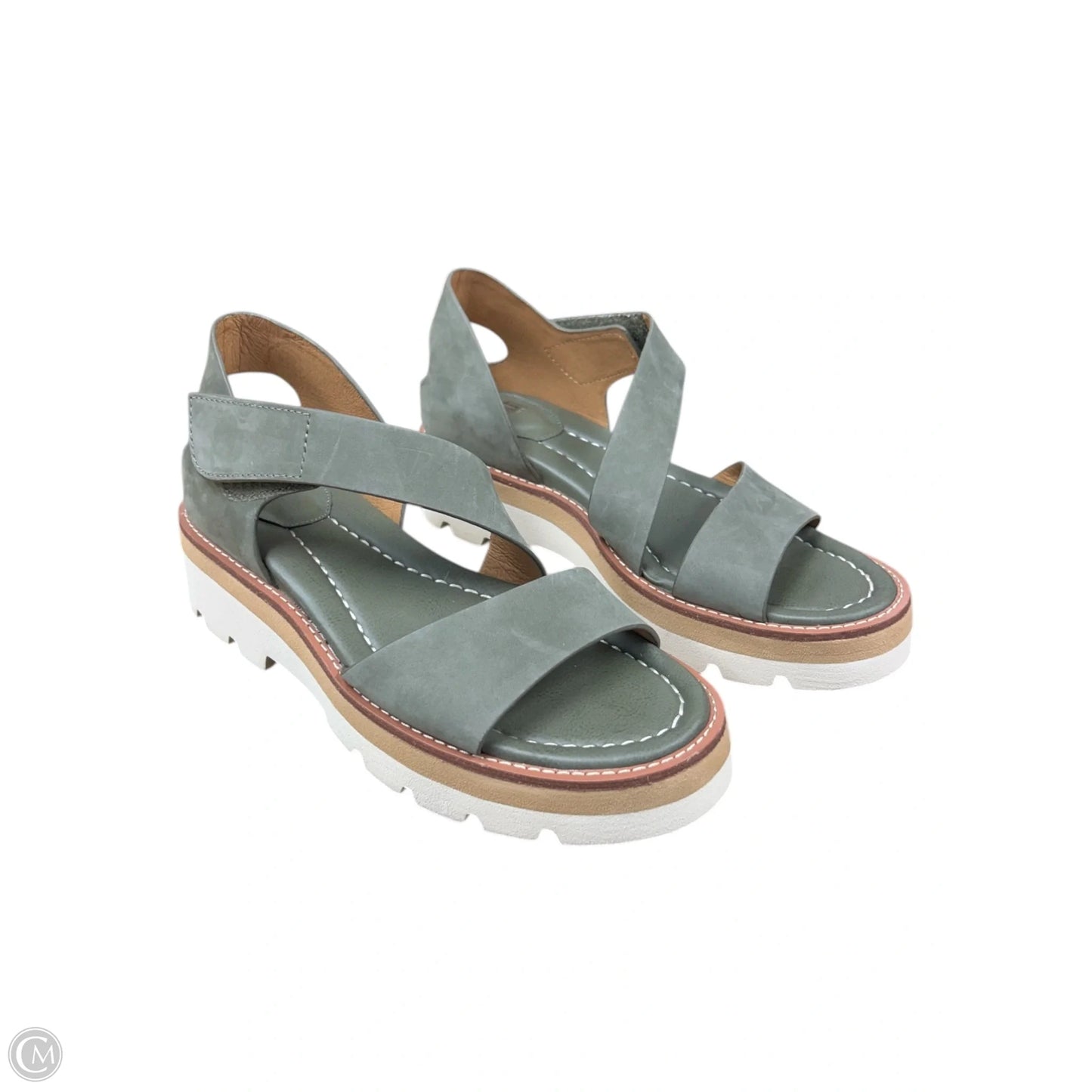 Sandals Flats By Sofft In Green, Size: 7.5