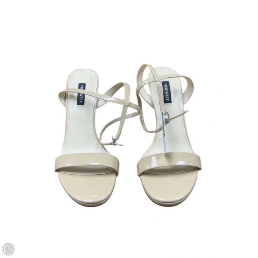 Sandals Heels Stiletto By Nine West In Tan, Size: 8.5