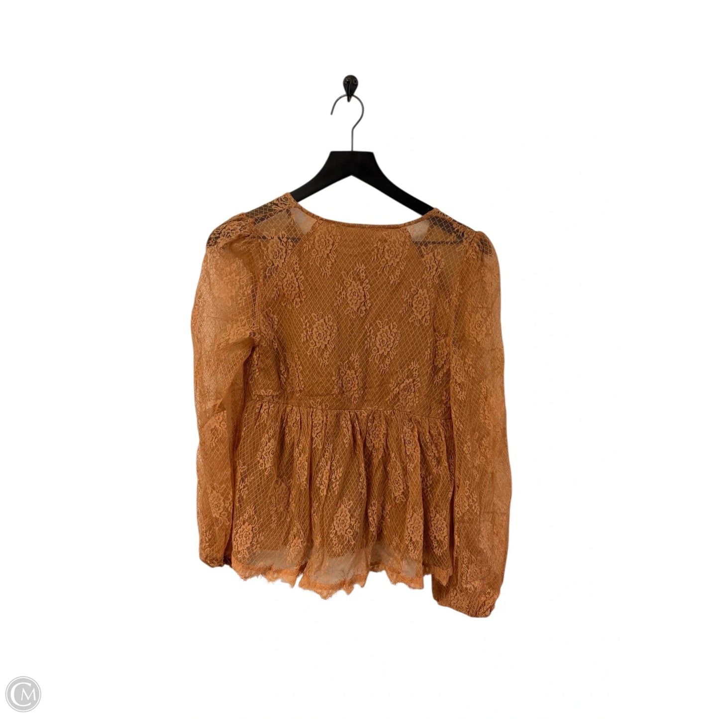 Top Long Sleeve By Mustard Seed In Tan, Size: S