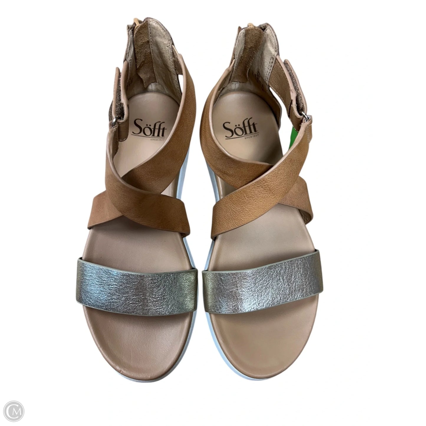 Sandals Flats By Sofft In Tan, Size: 6.5