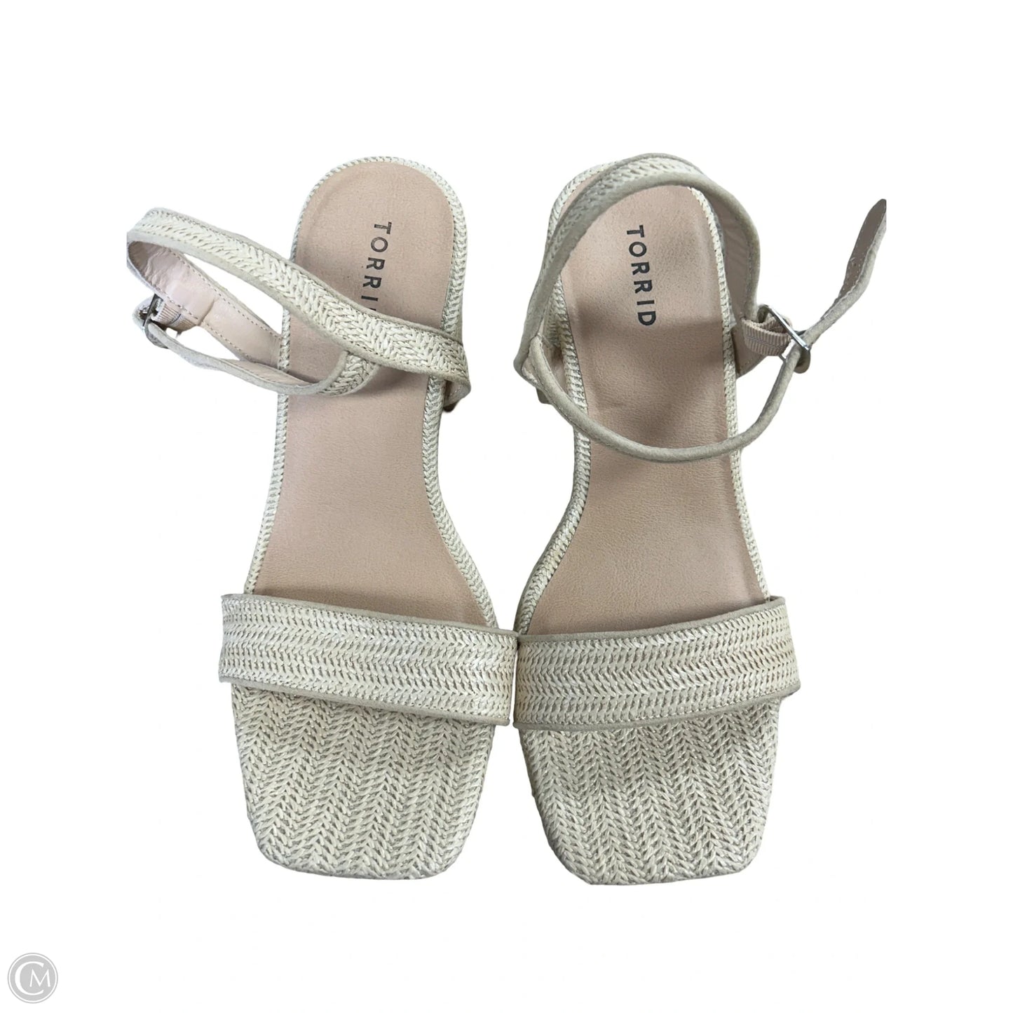 Sandals Heels Block By Torrid In Tan, Size: 11