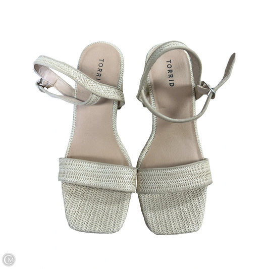 Sandals Heels Block By Torrid In Tan, Size: 11
