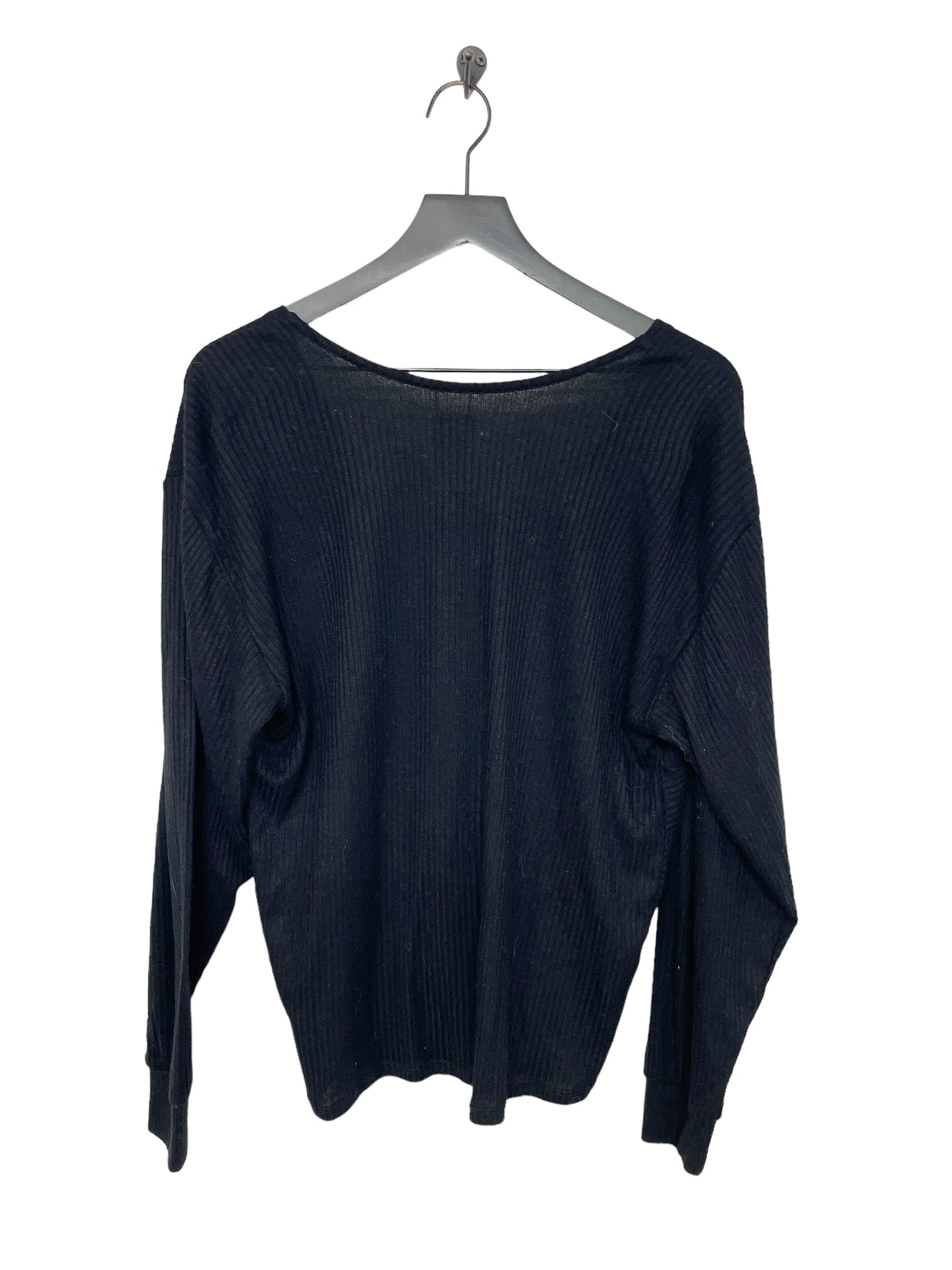 Top Long Sleeve By White Crow In Black, Size: M