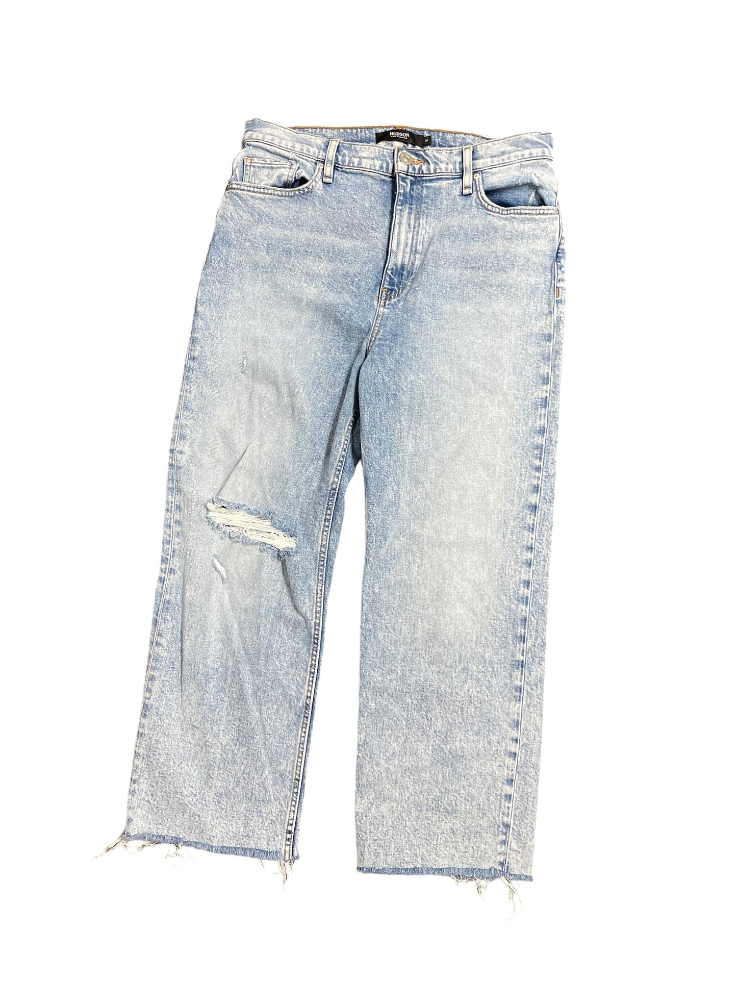 Jeans Straight By Hudson In Blue Denim, Size: 12