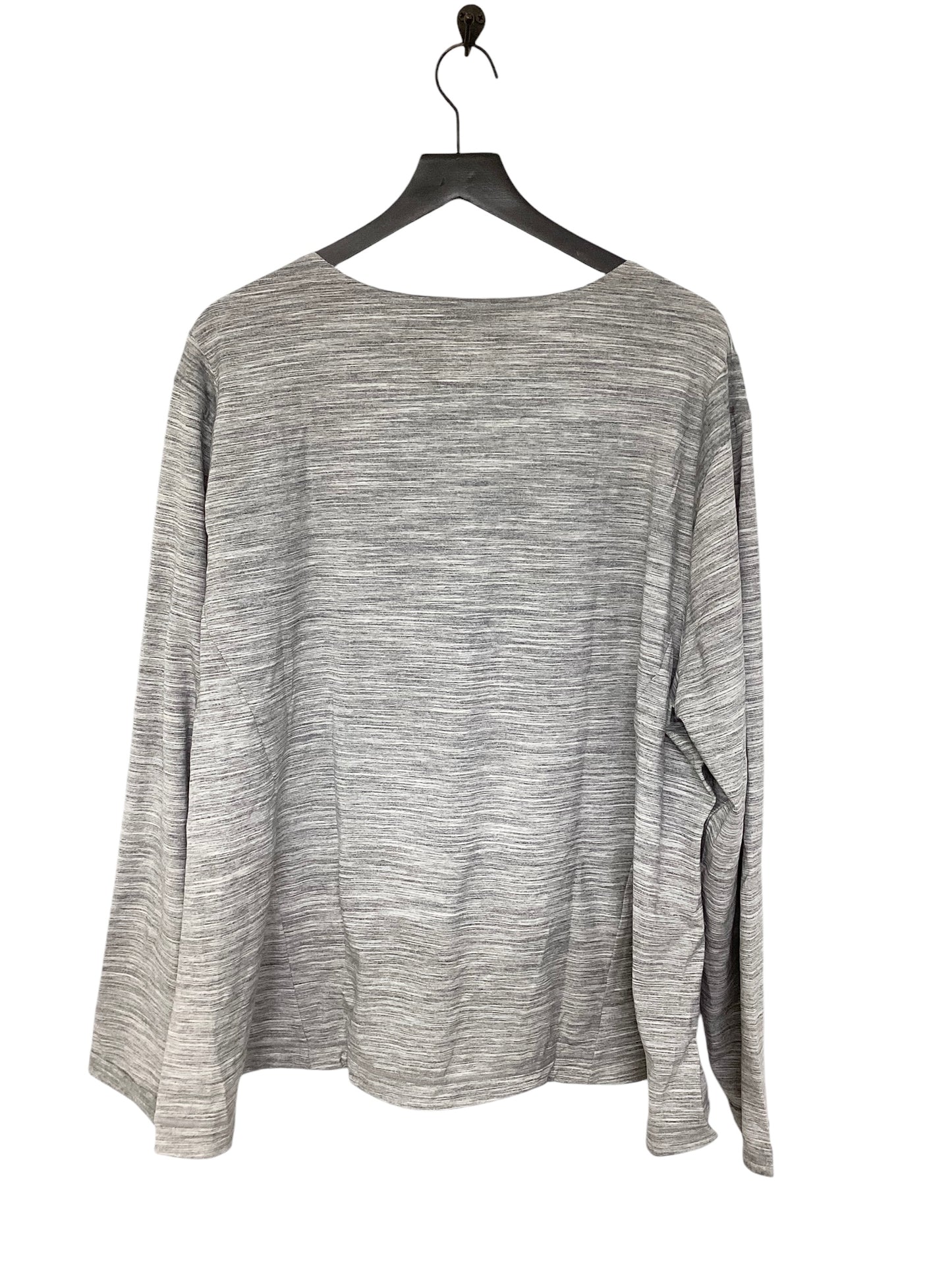 Top Long Sleeve Basic By Cmc In Grey, Size: 3x