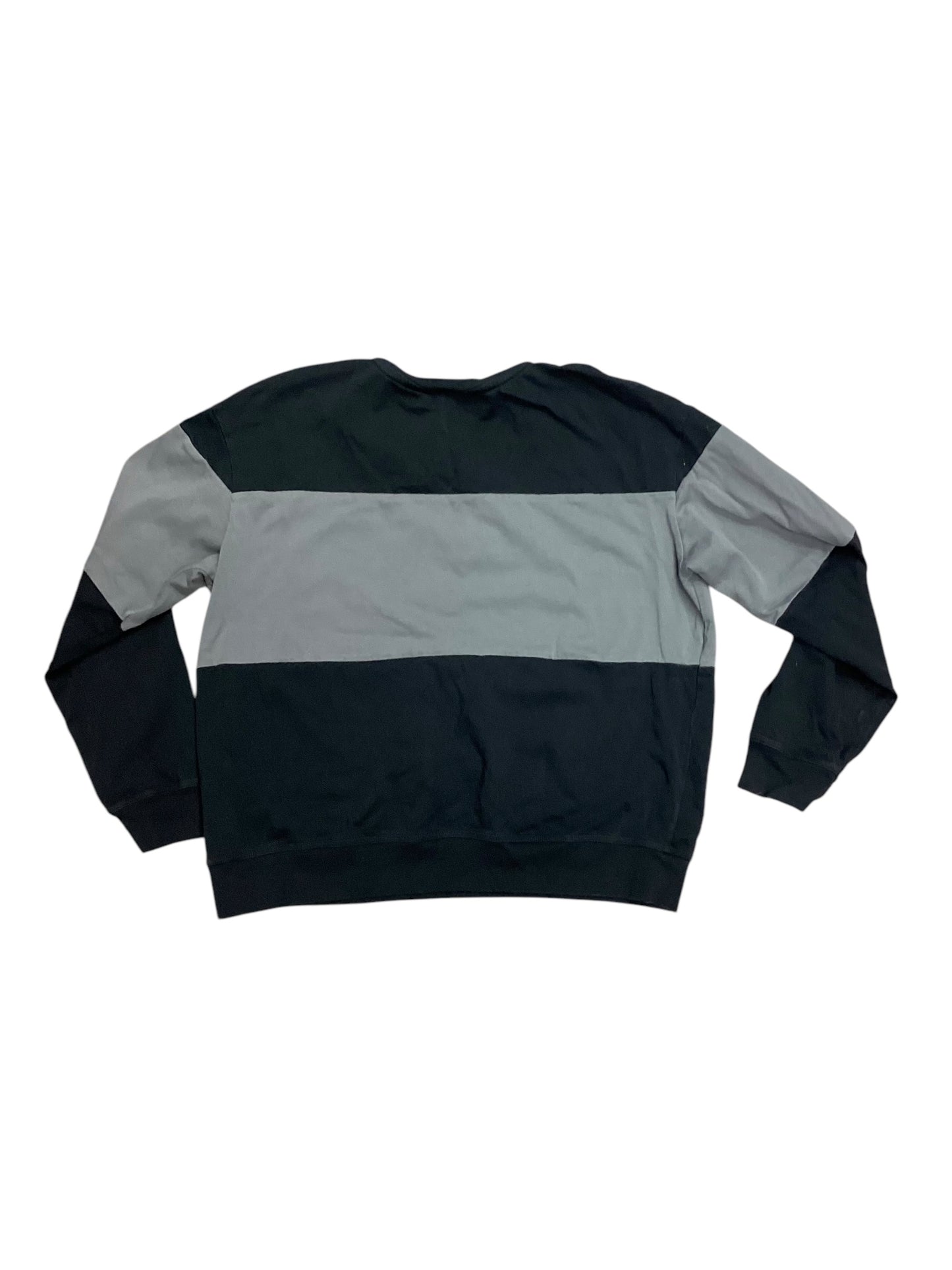 Sweatshirt Crewneck By Nike Apparel In Black & Grey, Size: L