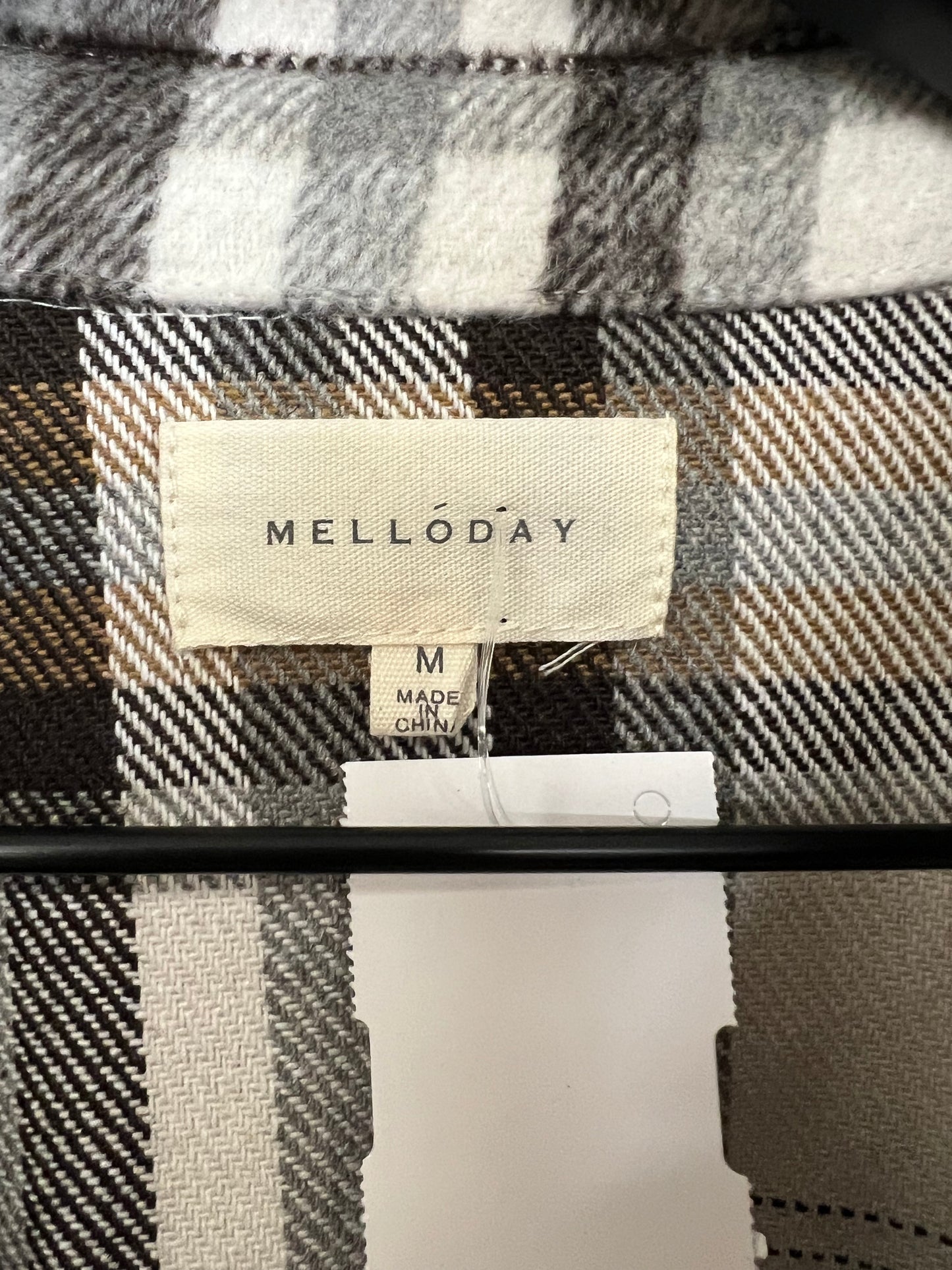 Jacket Utility By Melloday In Plaid Pattern, Size: M