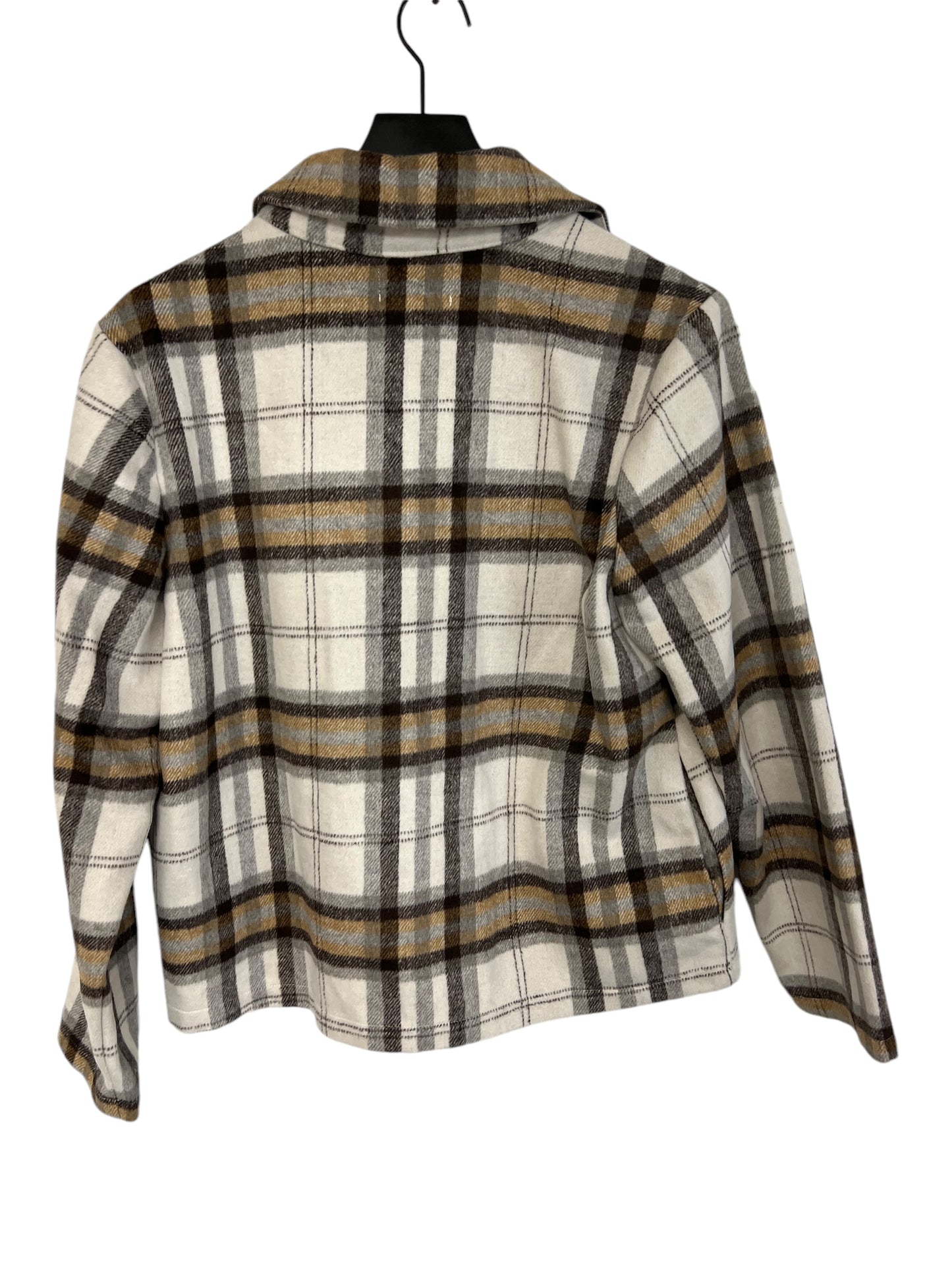 Jacket Utility By Melloday In Plaid Pattern, Size: M