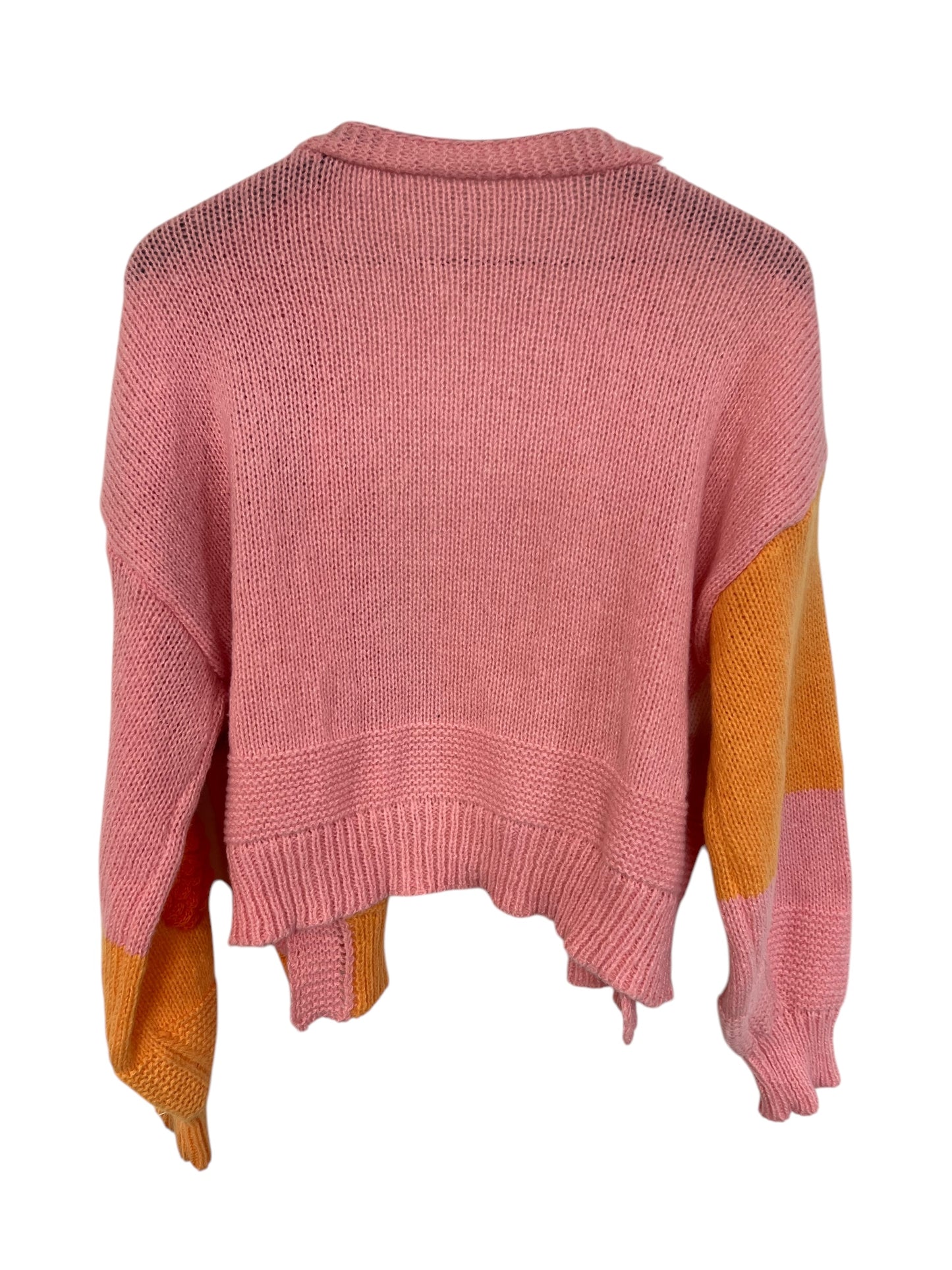 Sweater Cardigan By Cmf In Pink, Size: Xl