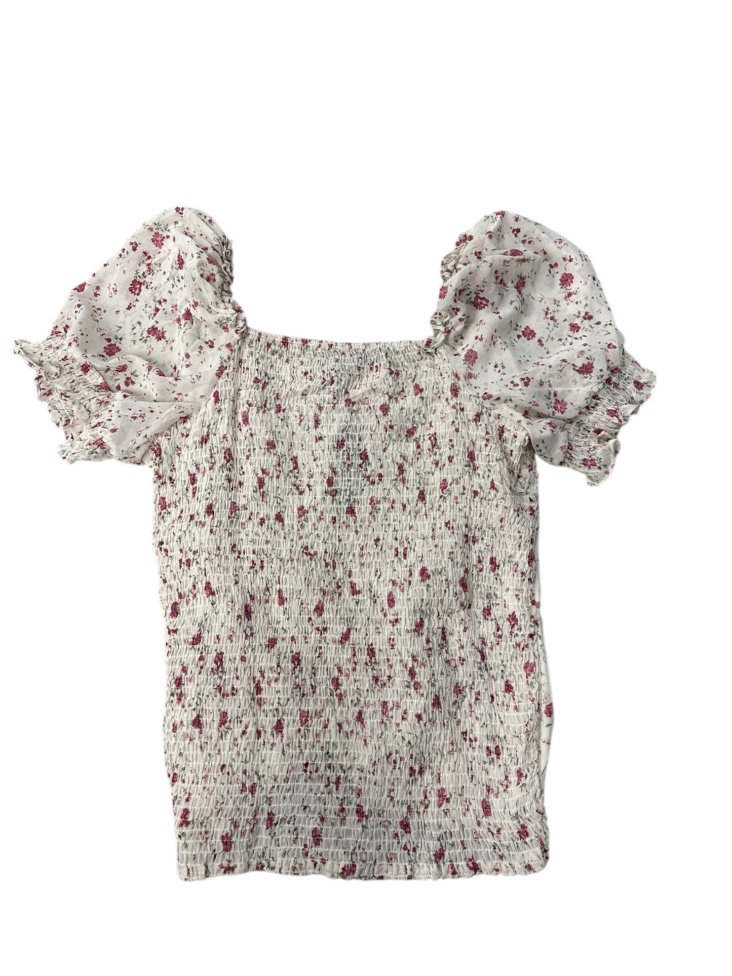 Top Short Sleeve By Clothes Mentor In Floral Print, Size: 1x