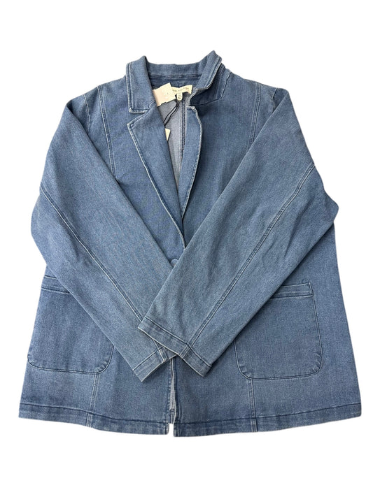 Blazer By Skies Are Blue In Blue Denim, Size: 2x