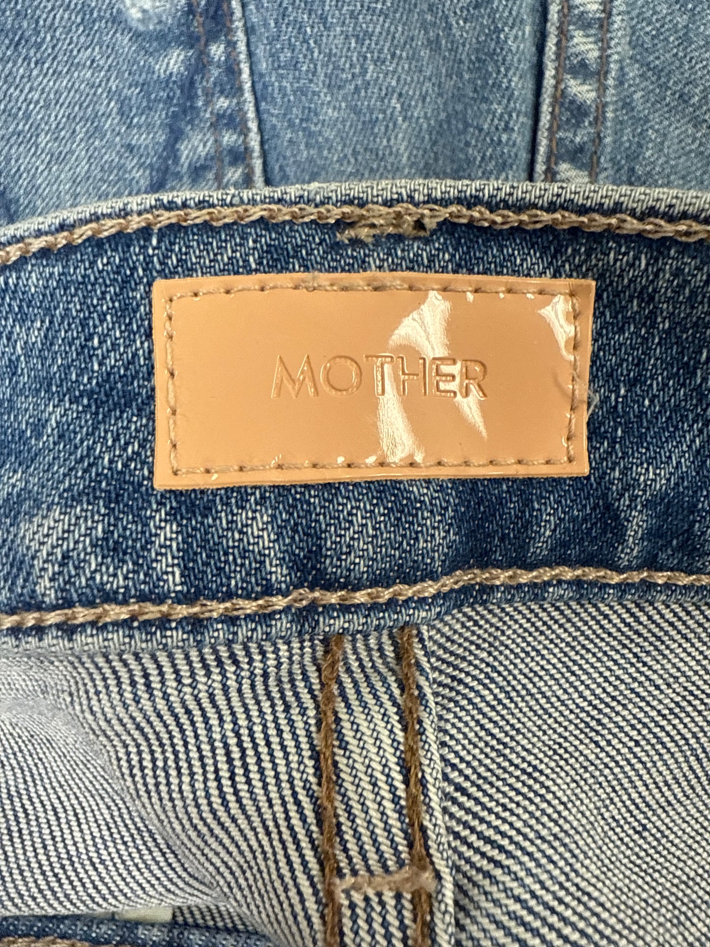 Jeans Straight By Mother Jeans In Blue Denim, Size: 6