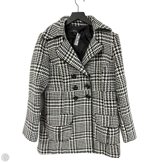 Coat Peacoat By Byer California In Black & White, Size: M