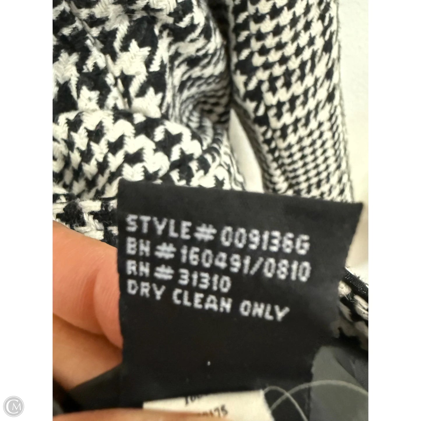Coat Peacoat By Byer California In Black & White, Size: M