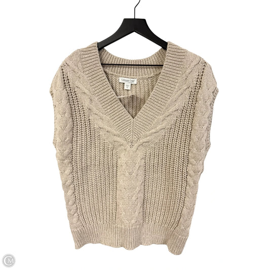 Vest Sweater By Coldwater Creek In Ivory, Size: Sp