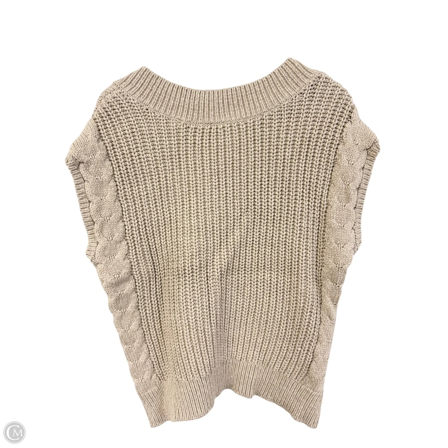 Vest Sweater By Coldwater Creek In Ivory, Size: Sp
