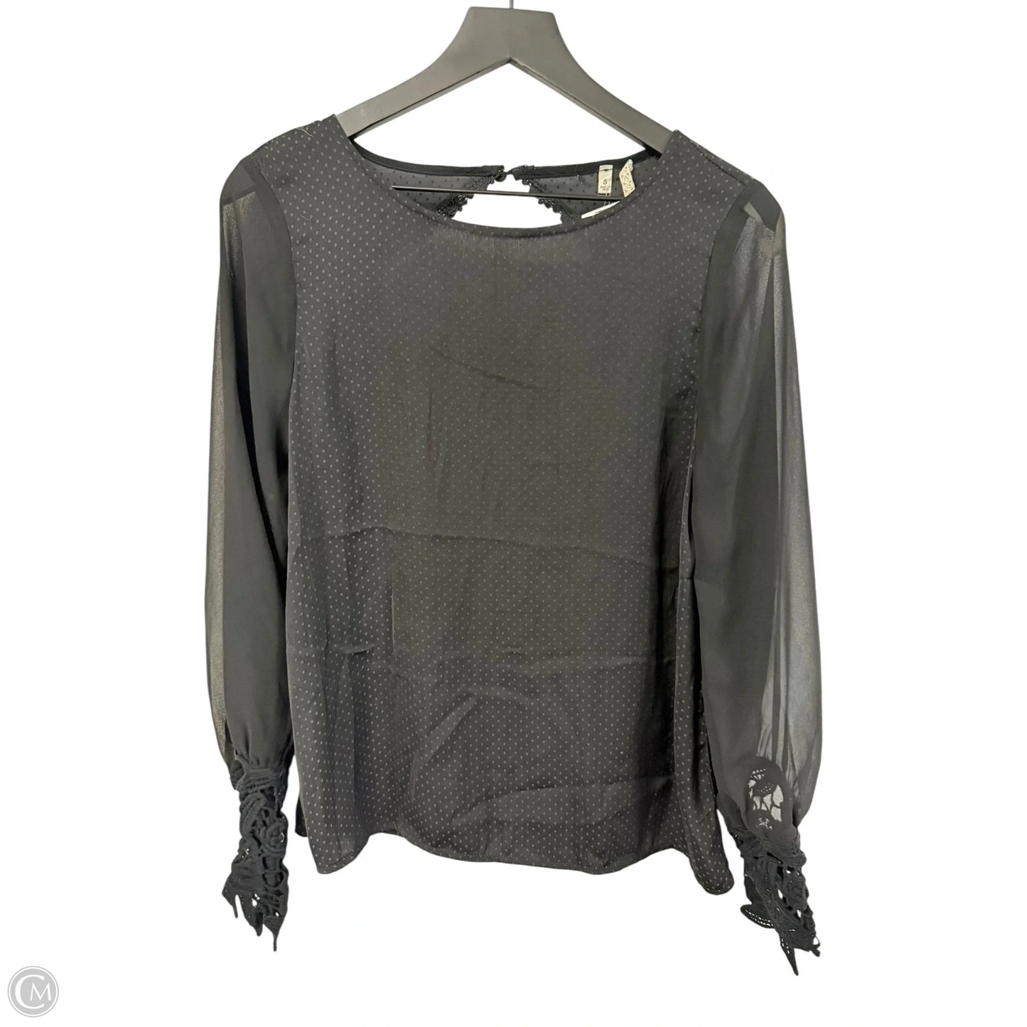 Top Long Sleeve By Cmc In Black, Size: S
