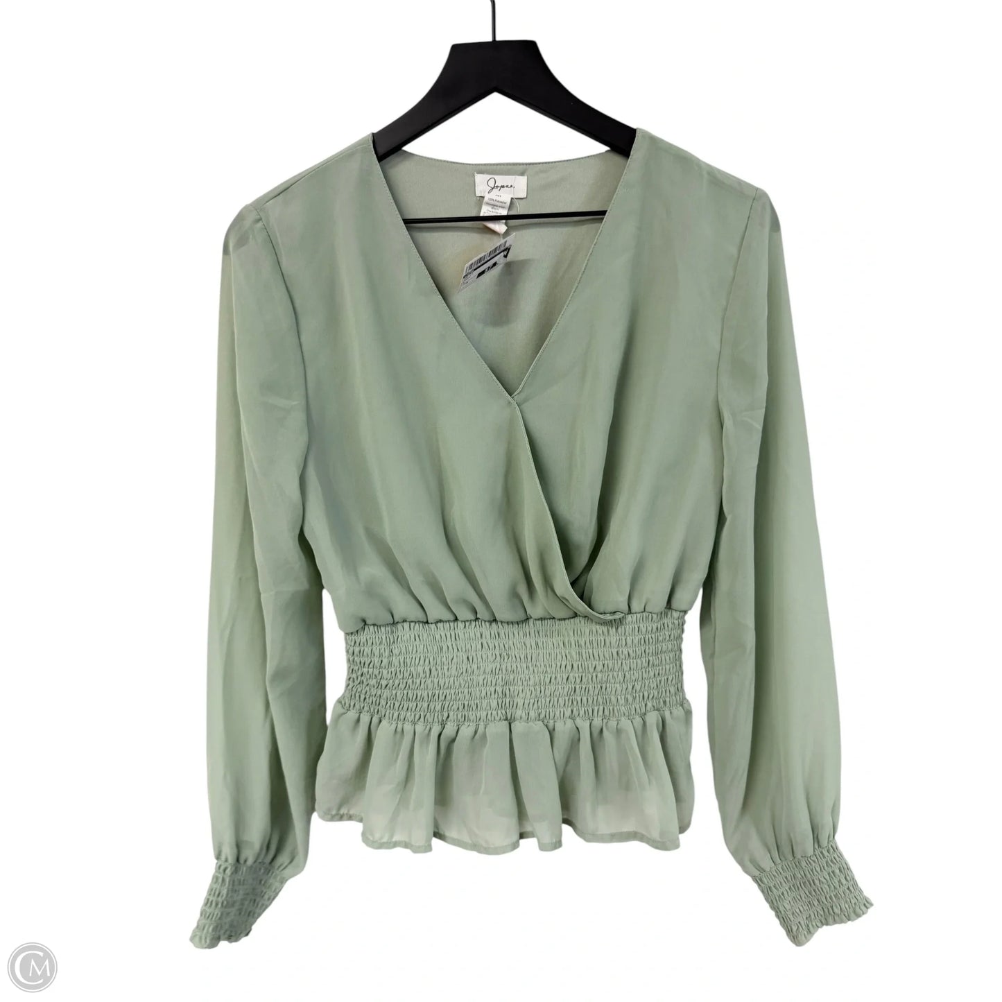 Top Long Sleeve By Japna In Green, Size: M