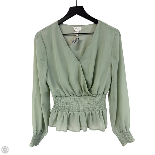 Top Long Sleeve By Japna In Green, Size: M