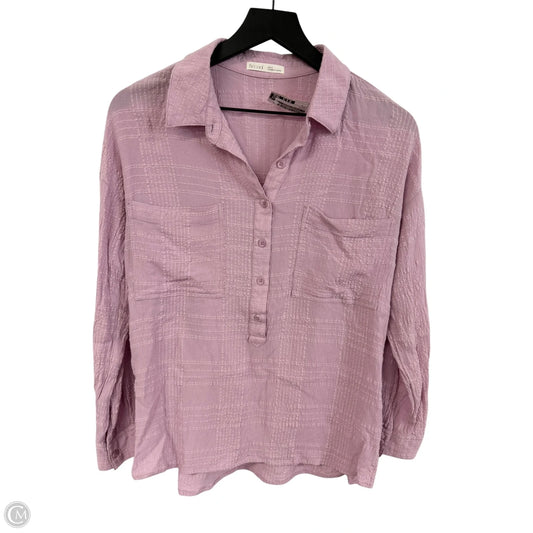 Blouse Long Sleeve By Clothes Mentor In Purple, Size: S