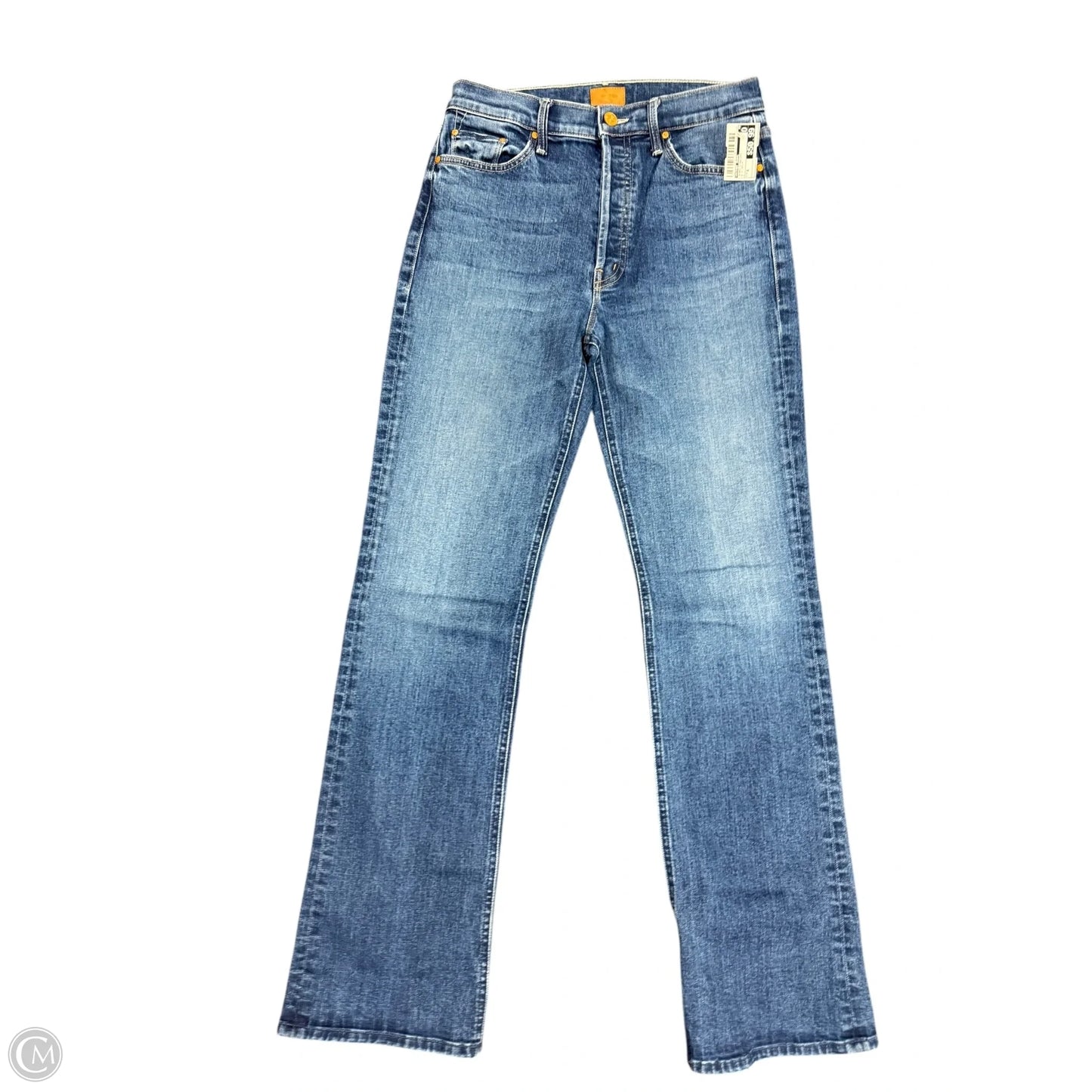 Jeans Straight By Mother Jeans In Blue Denim, Size: 6