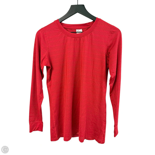 Athletic Top Long Sleeve Crewneck By Zyia In Red, Size: M