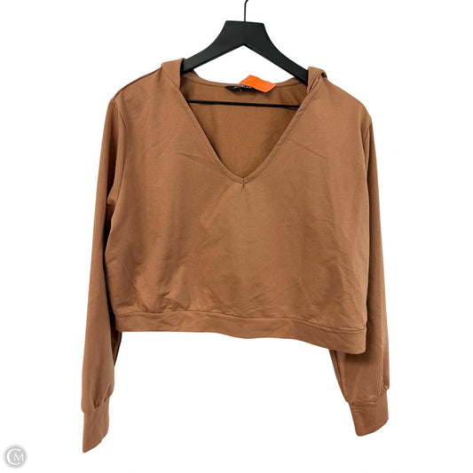 Sweatshirt Hoodie By Cmf In Brown, Size: L