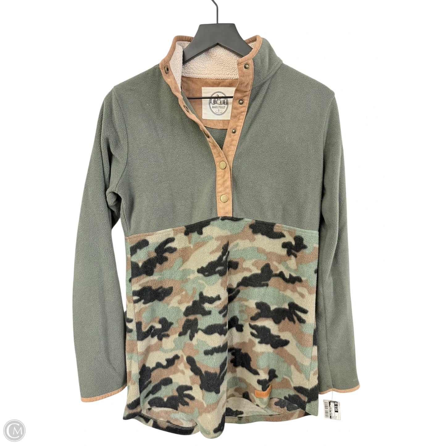 Sweatshirt Collar By Clothes Mentor In Green, Size: S