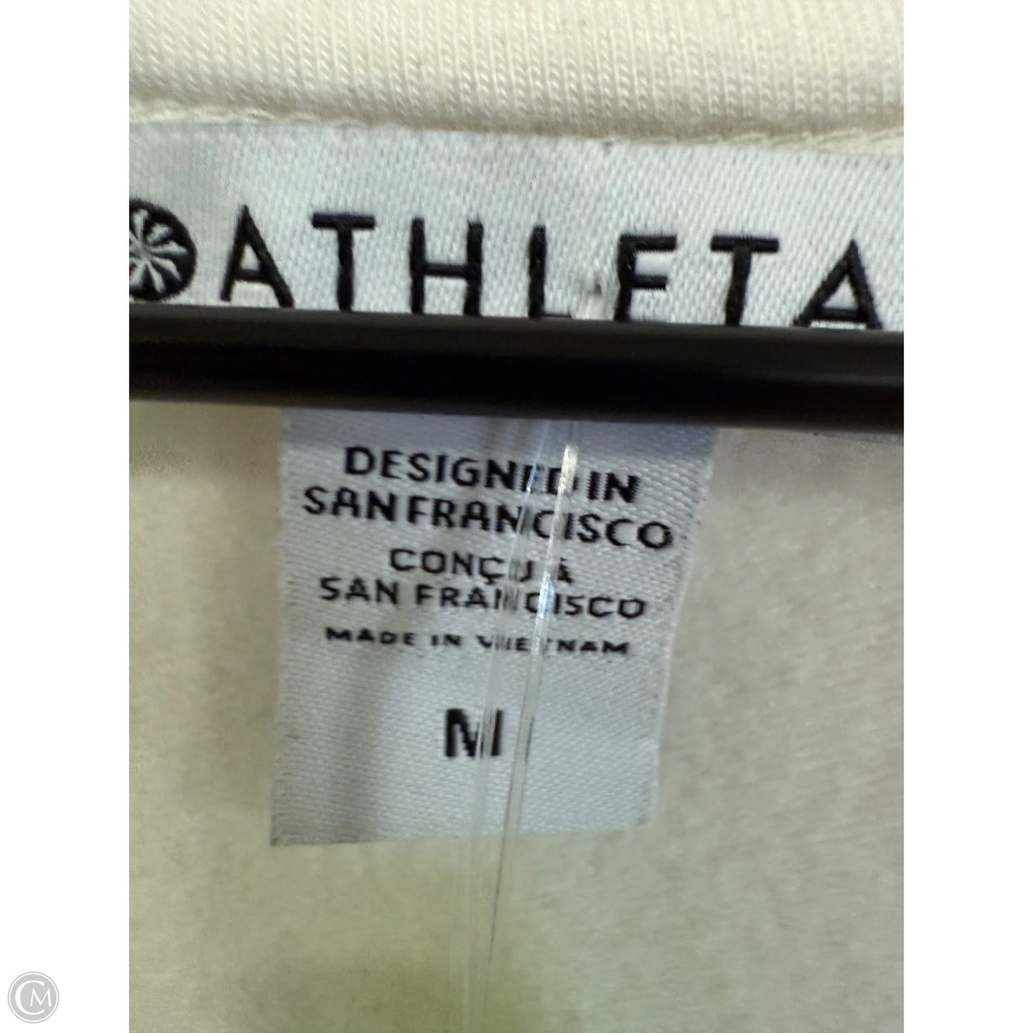 Sweatshirt Crewneck By Athleta In Cream, Size: M