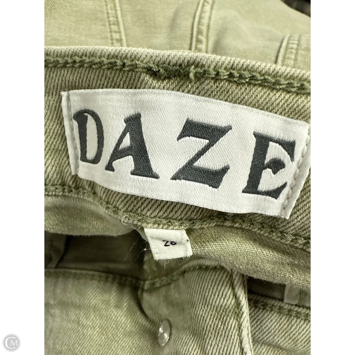 Jeans Straight By Daze Denim In Green Denim, Size: 6