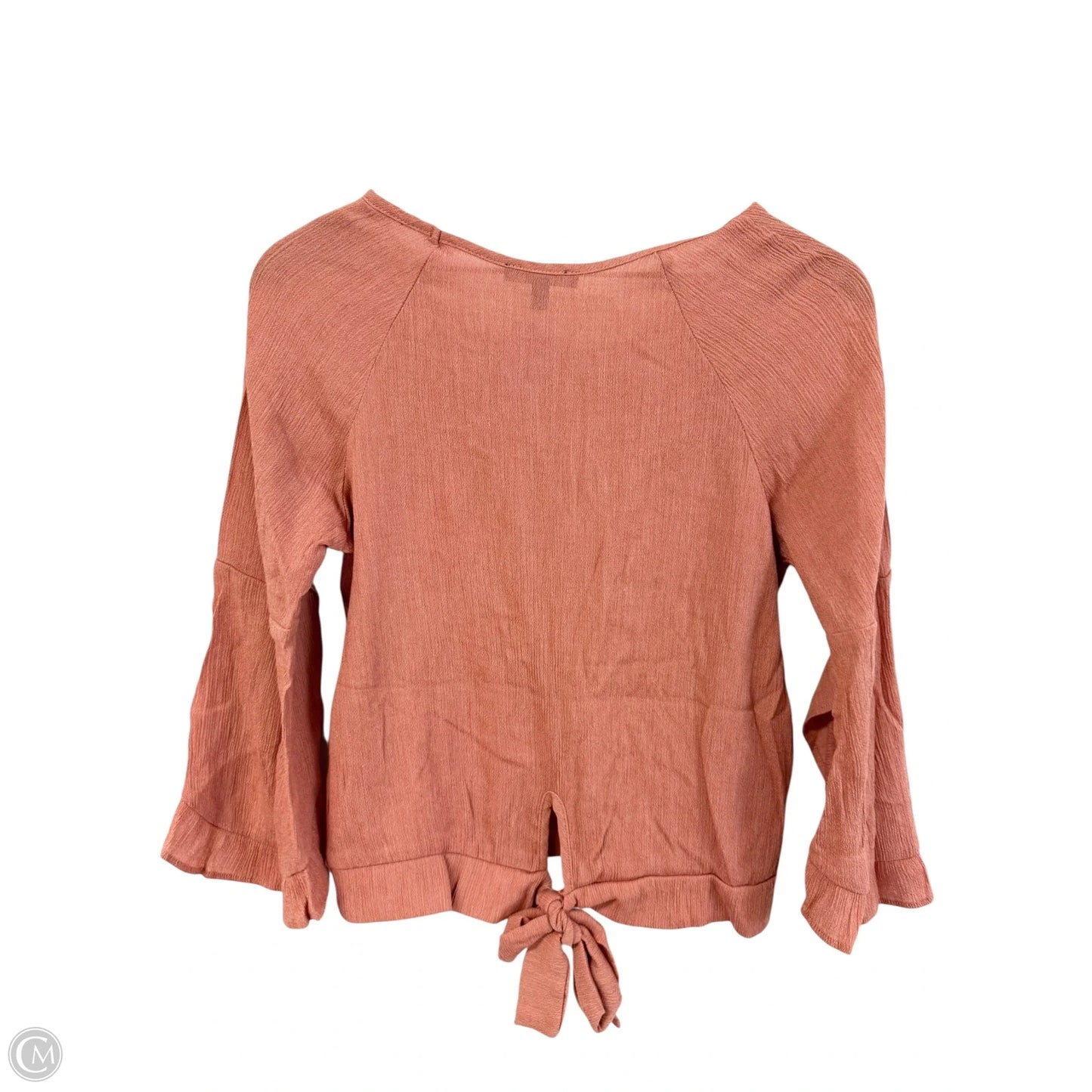 Top 3/4 Sleeve By Moa Moa In Orange, Size: M