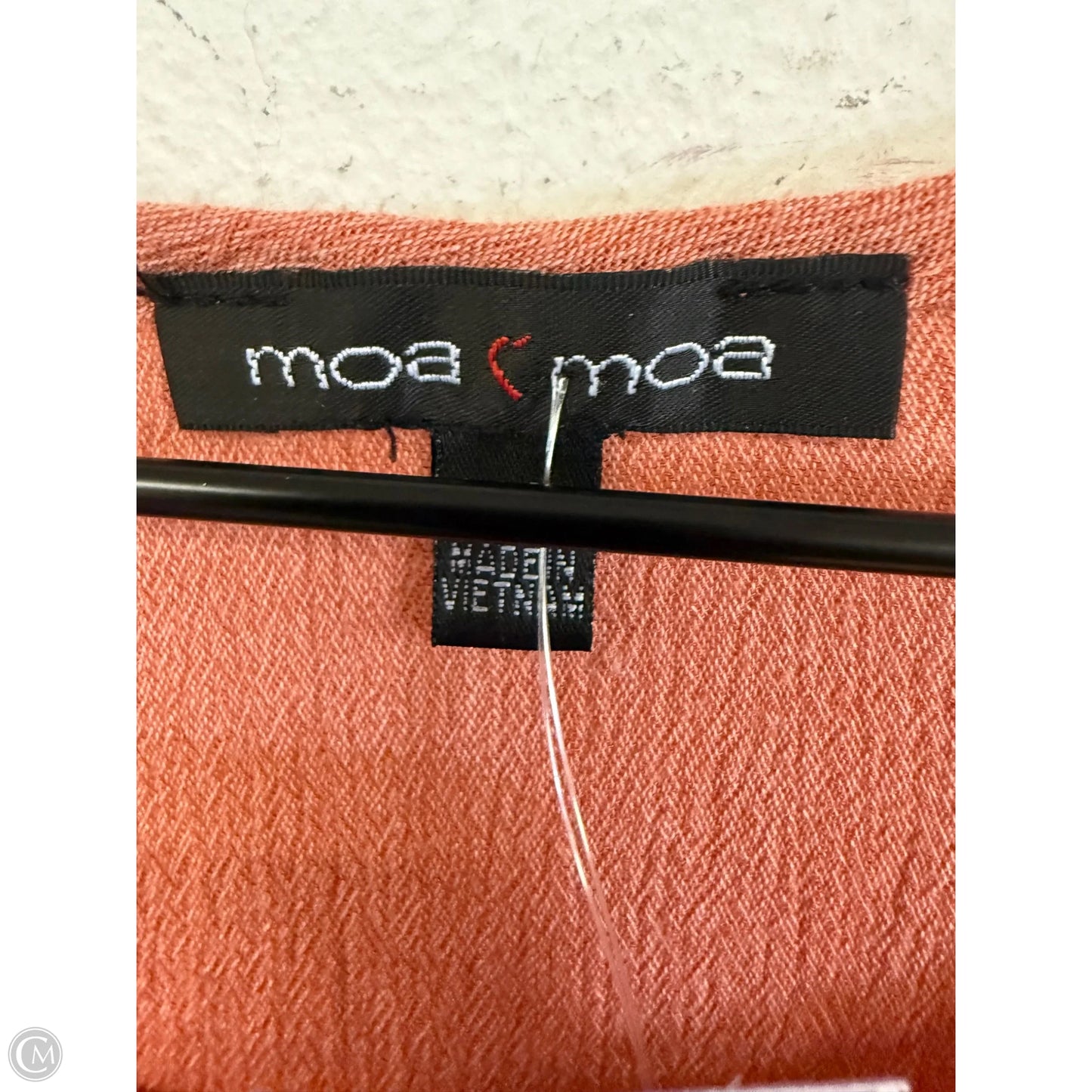 Top 3/4 Sleeve By Moa Moa In Orange, Size: M