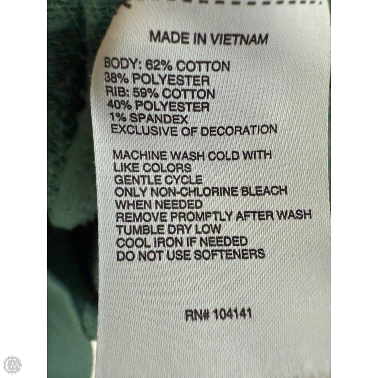 Sweatshirt Hoodie By Dsg Outerwear In Green, Size: M