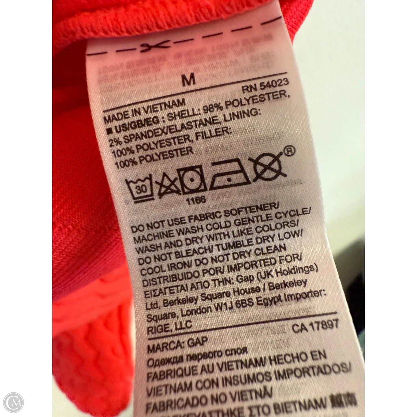 Sweatshirt Hoodie By Gapfit In Red, Size: M