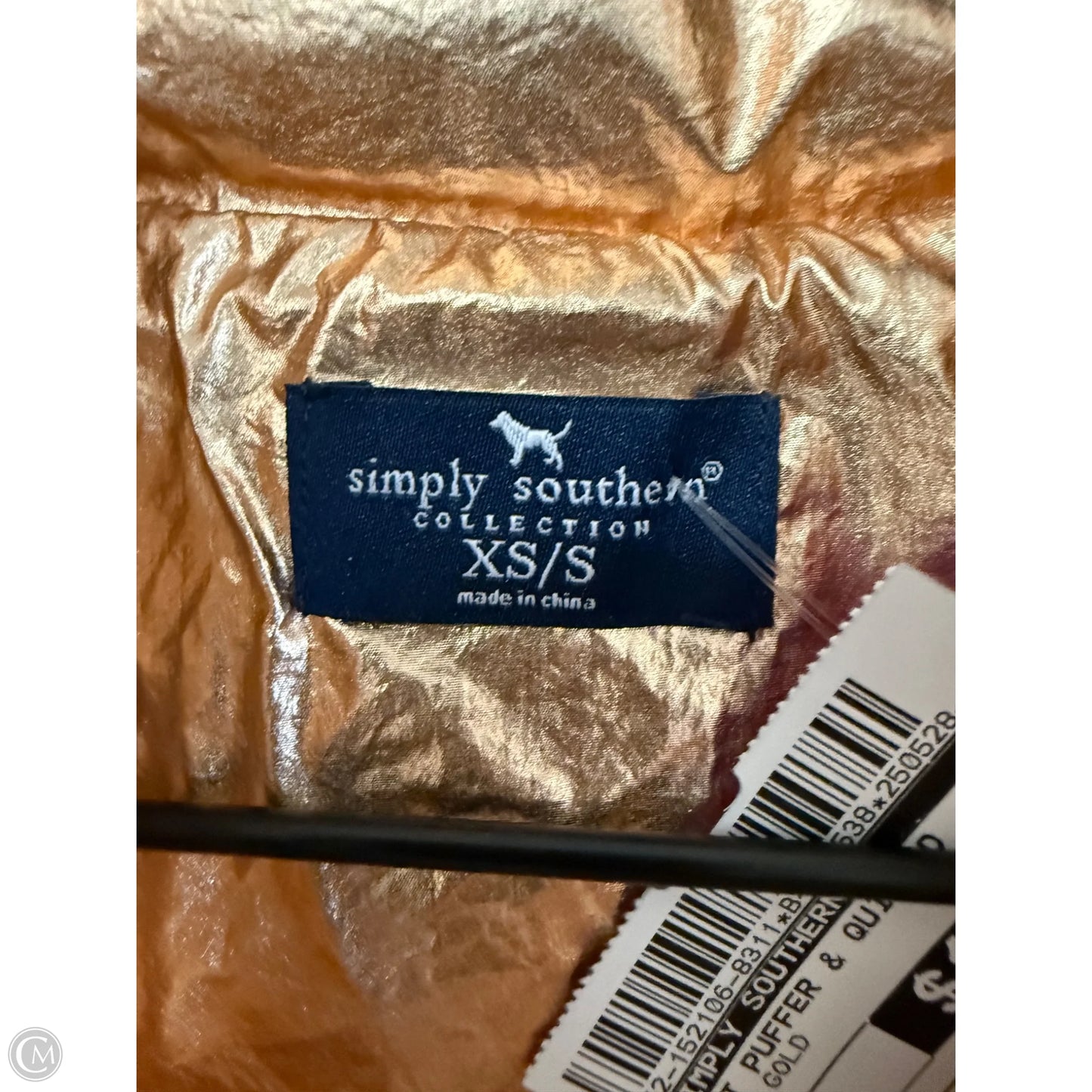 Vest Puffer & Quilted By Simply Southern In Rose Gold, Size: Xs