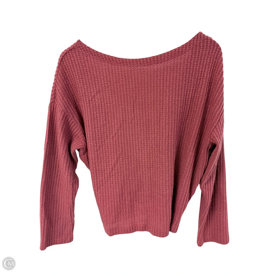 Top Long Sleeve By Cme In Pink, Size: Xl