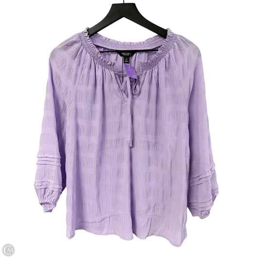 Top Long Sleeve By Simply Vera In Purple, Size: M