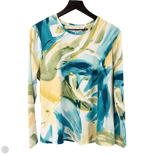 Top Long Sleeve By Chicos In Multi-colored, Size: L