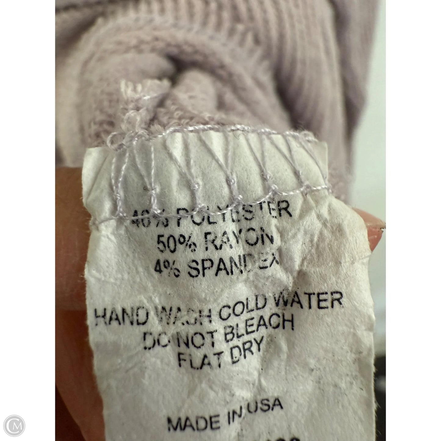 Top Long Sleeve By Blu Pepper In Mauve, Size: S