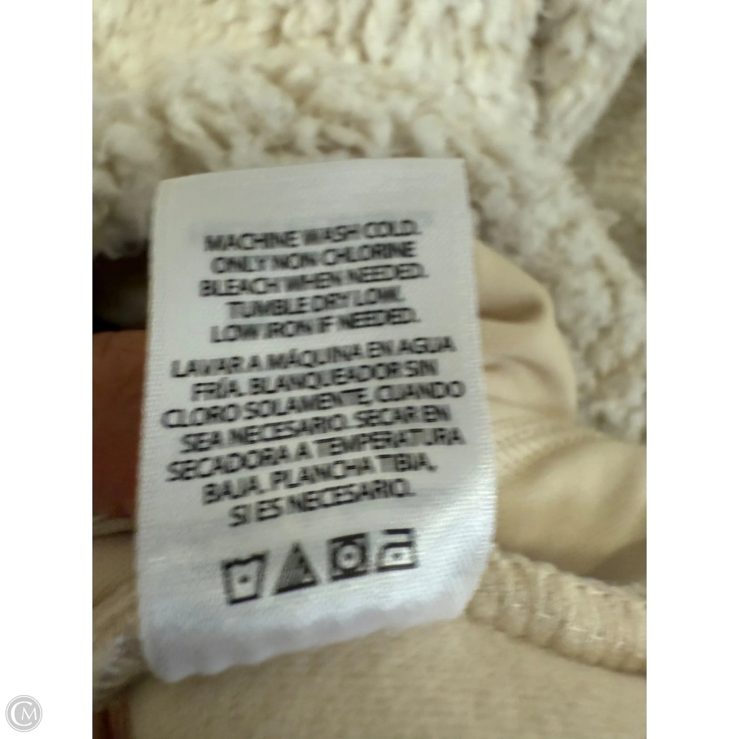 Sweatshirt Collar By Time And Tru In White, Size: M